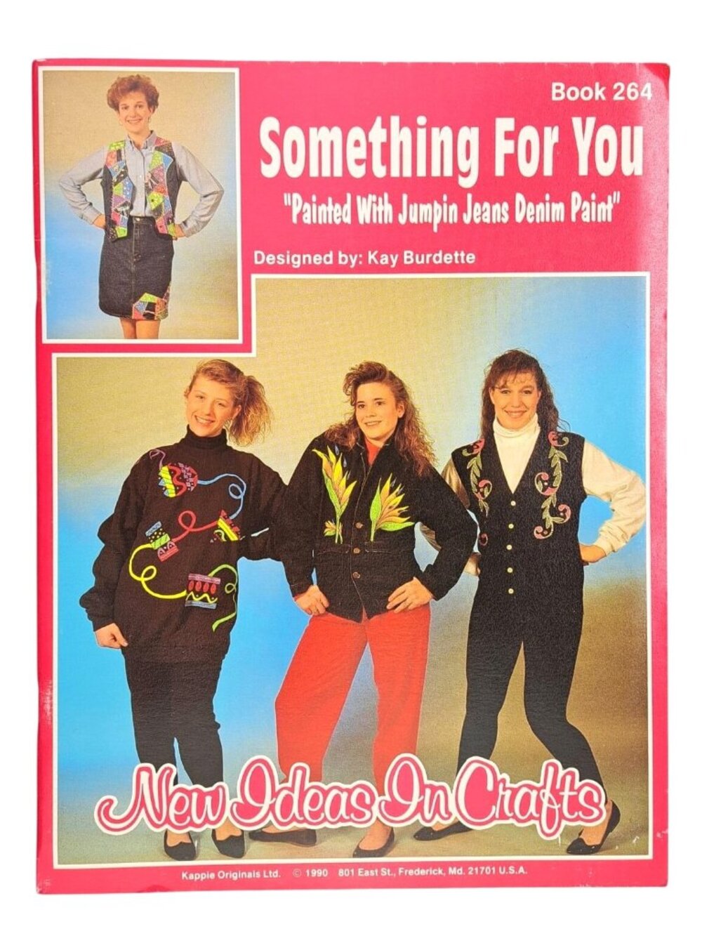 Vintage Something For You Craft Book Jumpin Jeans Denim Paint Patterns Burdette